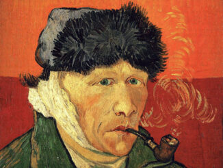 Van Gogh Selbstporträt mit verbundenem Ohr und Pfeife